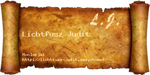 Lichtfusz Judit névjegykártya